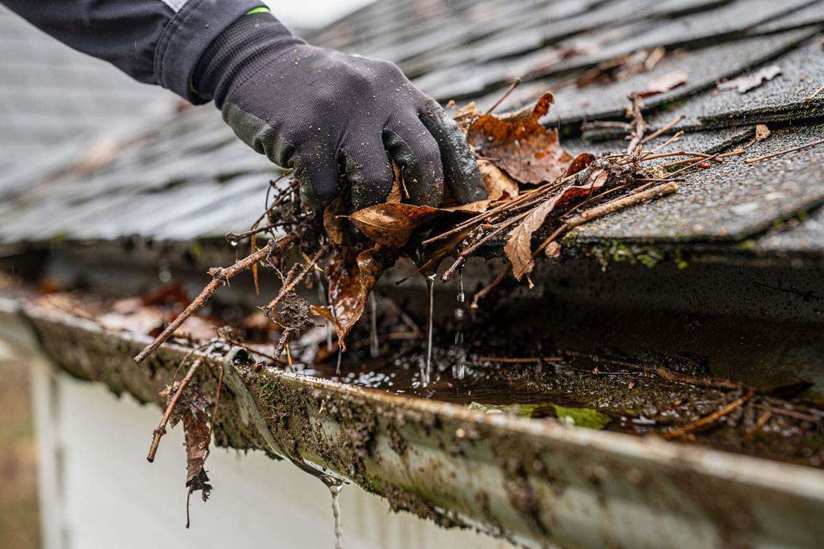 Rännien puhdistustyö käynnissä